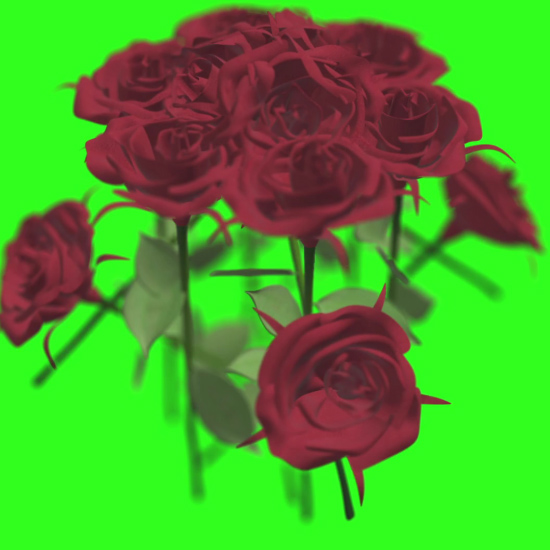 3D Rendering of Flowers Rotating