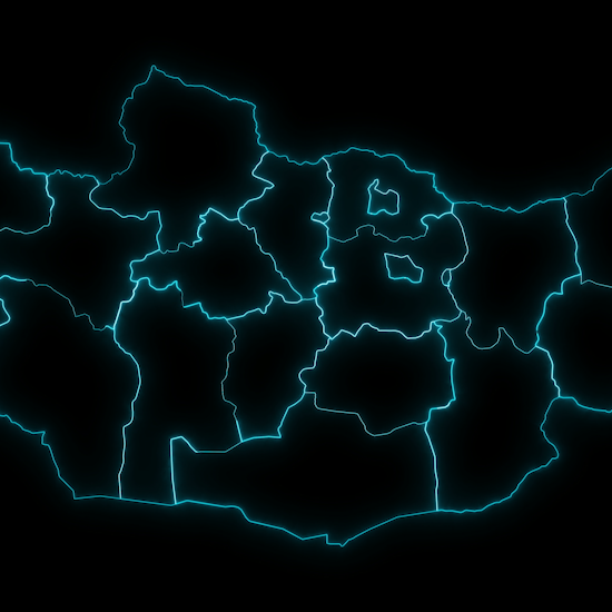 Animated Glowing Map